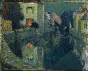 El Canal de Noche de Henri Eugene Augustin Le Sidaner